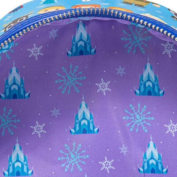 NWT Loungefly Disney Frozen Chibi Characters Mini Backpack - Picture 6 of 8